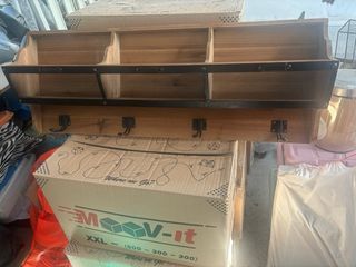 Conjunto entrada madera y forja