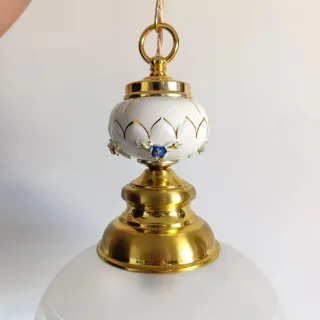 Lámpara cerámica y cristal