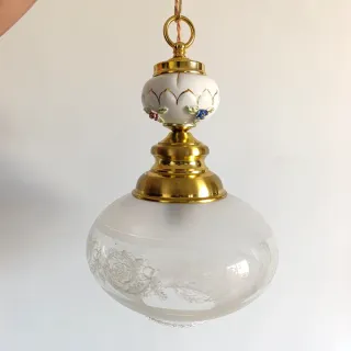 Lámpara cerámica y cristal