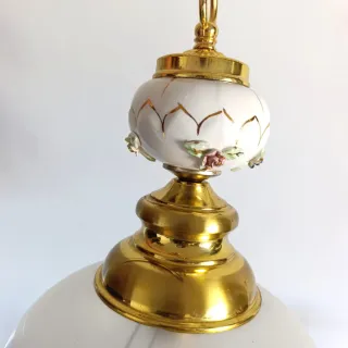 Lámpara cerámica y cristal