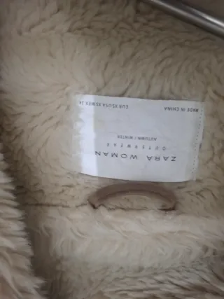 Abrigo Zara Marrón Forro Borreguito