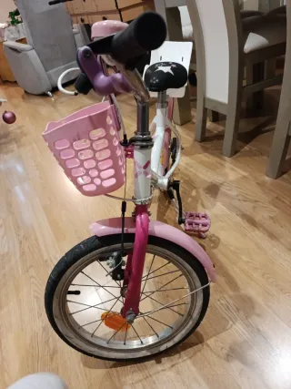 Bicicleta niña 16 con cesta y asiento