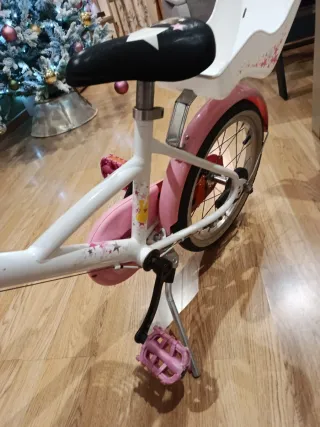 Bicicleta niña 16 con cesta y asiento