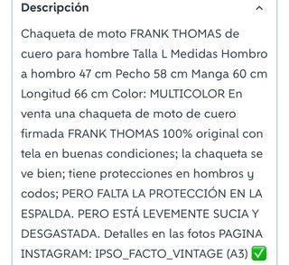 Chaqueta de cuero para moto