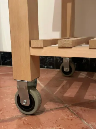 Mesa carrito auxiliar cocina Ikea abedul y ruedas