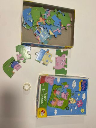 Lote Puzzles: Peppa Pig, Cars y caballero dragón