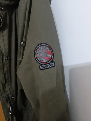 Parka chica forrada verde