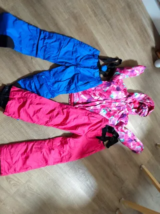 Conjunto ski: chaqueta y 2 pantalones+ guantes