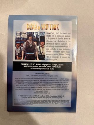 DVD Gangs of New York (Español)