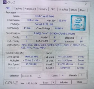 Pack Placa Base MSI B250M + CPU I5-7400 +Disipador