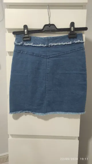 Minifalda vaquera mujer patchwork