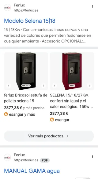 CALDERA DE PELLET FERLUX SELENA 15