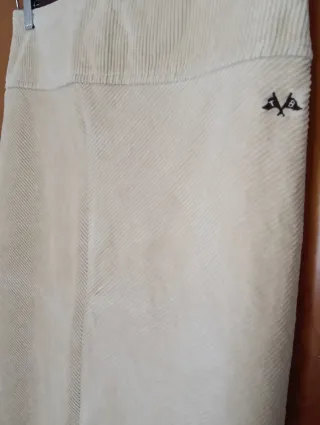 Falda Burberry Beige Vintage Original