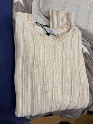 Jersey chenilla Bershka beige