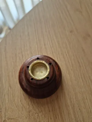 Porta incensi in legno e metallo