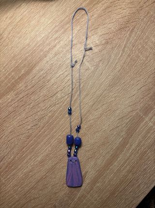 Collana donna con ciondolo viola e blu