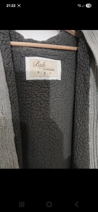 Chaqueta lana polar gris