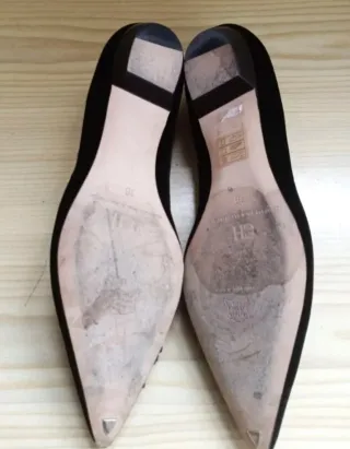 Zapatos planos terciopelo negro Carolina Herrera