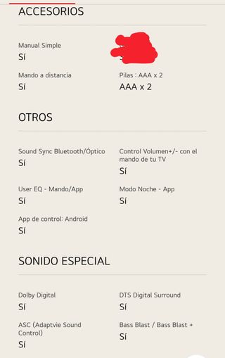 Barra de Sonido LG SL4Y 300W