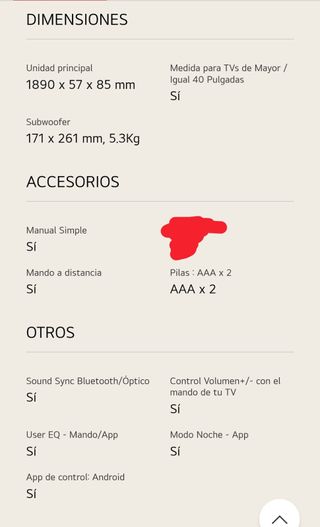 Barra de Sonido LG SL4Y 300W