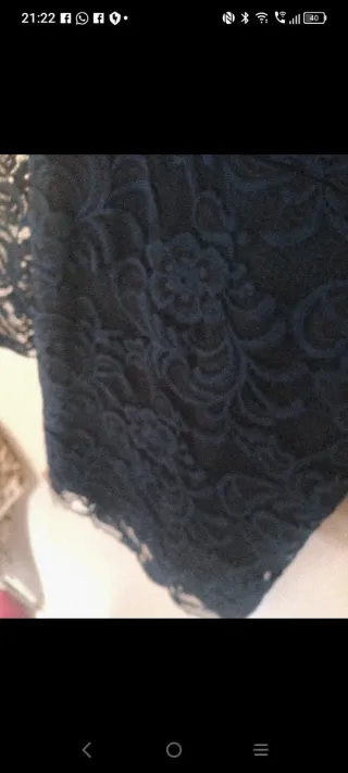 Vestido azul de encaje talla M