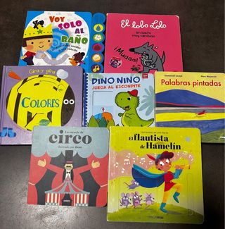 Lote 7 cuentos infantiles interactivos. 0-3 años