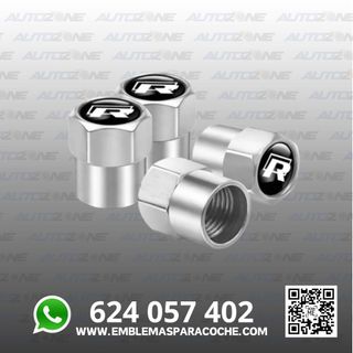 Tapones Volkswagen R Line grises válvula de rueda