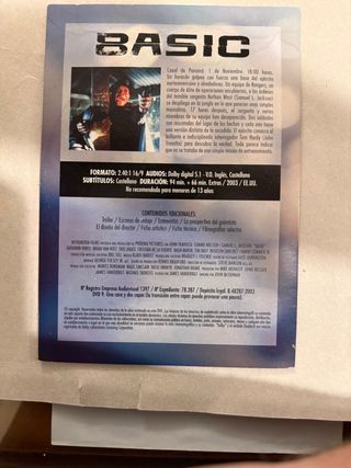 DVD Película Basic (Acción y Suspense)