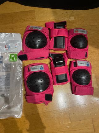 Set 3 protectores Oxelo rosa Talla XS