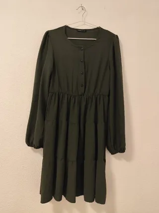 Vestido Shein verde militar talla S/M