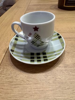 Juego 4 Tazas Café Porcelana