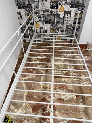 Cama diván metálica 90 cm