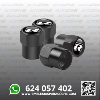 Tapones Volkswagen R Line negros válvula de rueda