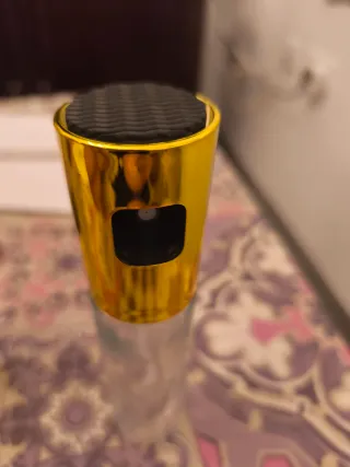 Dosificador Aceite Spray 100ml Vidrio Dorado