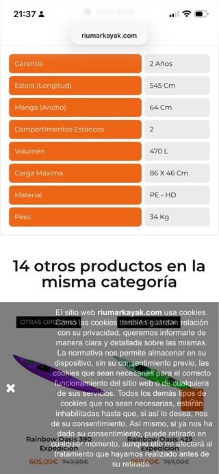 Kayak biplaza Rainbow Atlantis Expedition+Material