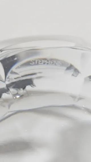 Centro de mesa de cristal tallado