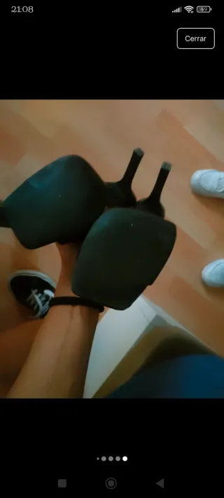 Sandalias TULIPANO Talla 38 Negro/Oro