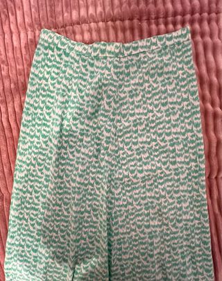 Falda larga verde con estampado