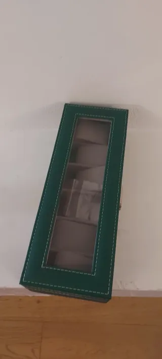 Scatola porta orologi verde