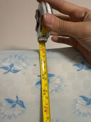 Colchón de tela con estampado floral