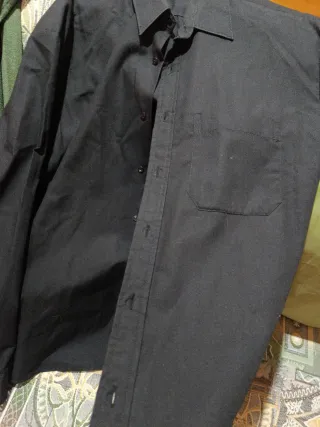 Camisas negras manga larga