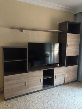 Mueble modular salón madera