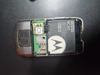 Motorola con coperchio argentato
