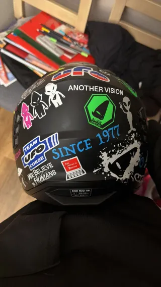 Casco UFO Plast Motocross Alienígenas