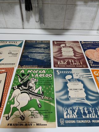 Lotto 16 spartiti musicali vintage