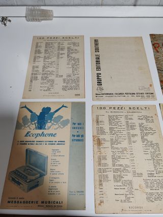 Lotto 16 spartiti musicali vintage