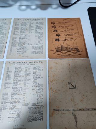 Lotto 16 spartiti musicali vintage