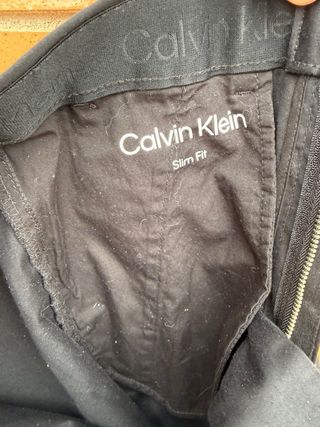 Pantalón Chino Negro Mujer Calvin Klein