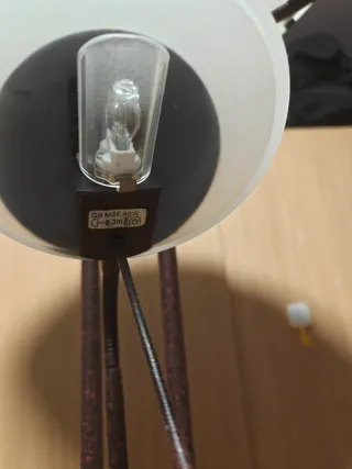 Lámpara de pie doble metal y cristal