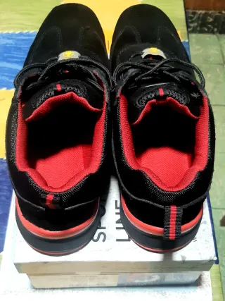 Zapato Seguridad Talla 46 Negro/Rojo